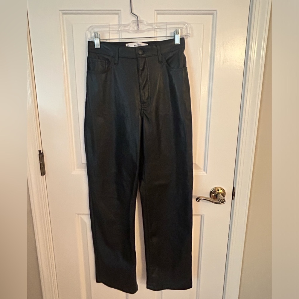 Hollister straight leg leather pants